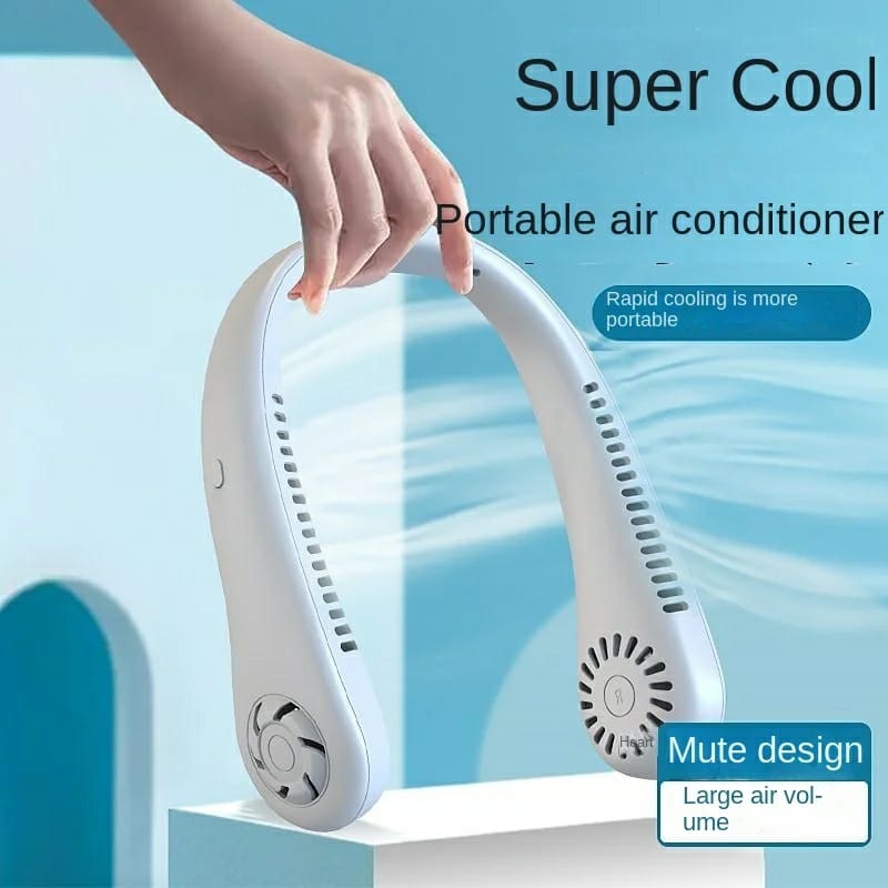 Portable Bladeless Neck Cooler – Hands-Free 360° Airflow USB Rechargeable Neck Fan for Indoor & Outdoor Use Rs 850