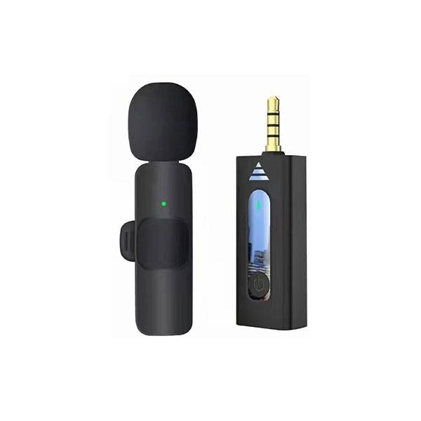 K35 Wireless Single Microphone – High-Quality 2.4GHz Lapel Mic Set with 3.5mm Receiver for Mobile Phones, Cameras, Speakers & Vlogging (Single Mic)