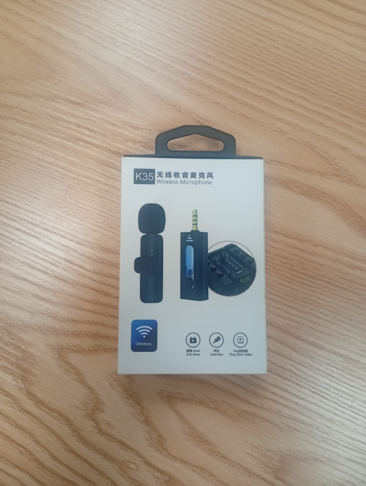 K35 Wireless Single Microphone – High-Quality 2.4GHz Lapel Mic Set with 3.5mm Receiver for Mobile Phones, Cameras, Speakers & Vlogging (Single Mic)