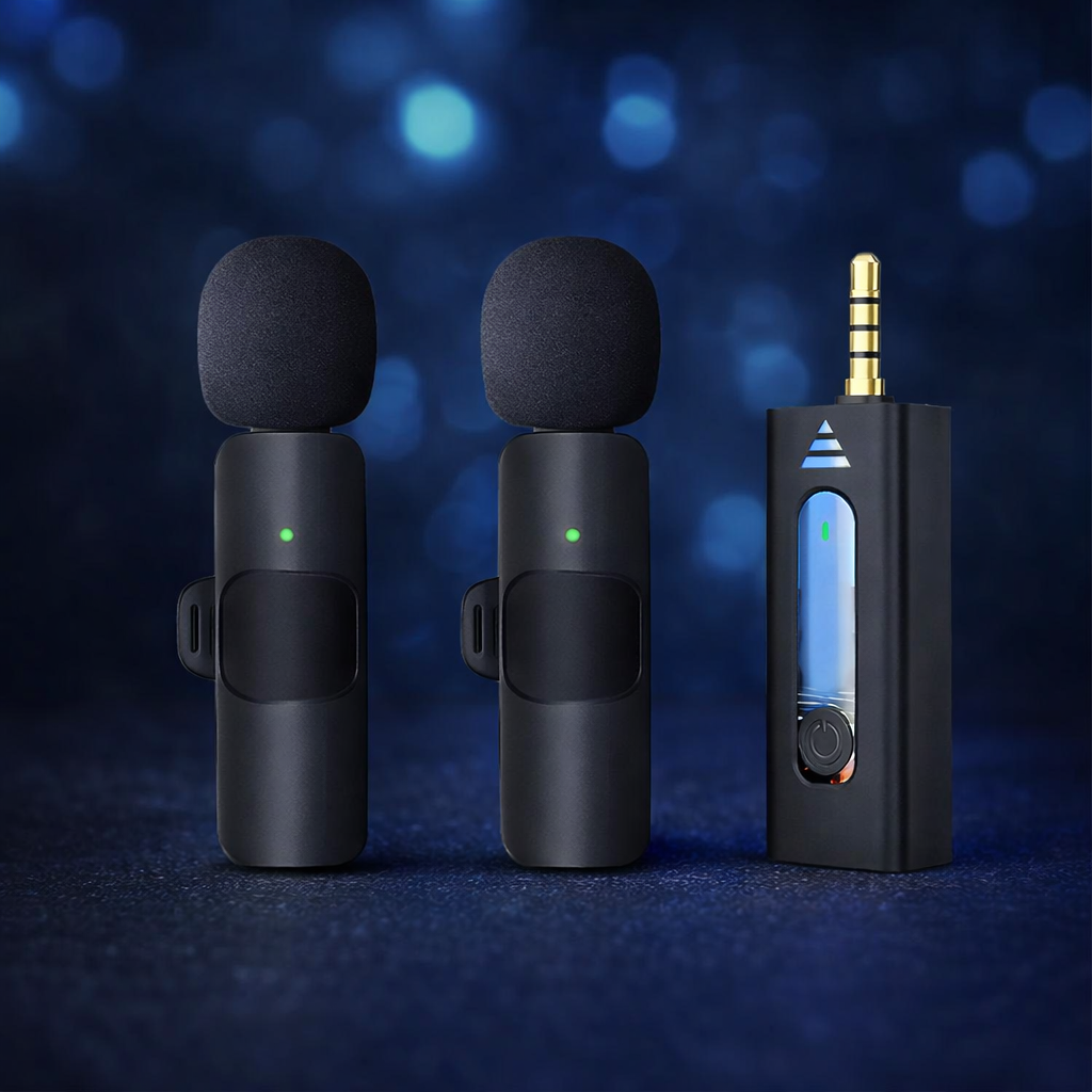 K35 Wireless Single Microphone – High-Quality 2.4GHz Lapel Mic Set with 3.5mm Receiver for Mobile Phones, Cameras, Speakers & Vlogging (Single Mic)