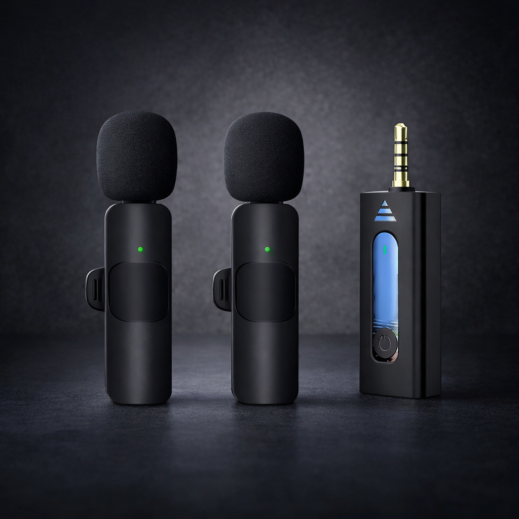 K35 Wireless Single Microphone – High-Quality 2.4GHz Lapel Mic Set with 3.5mm Receiver for Mobile Phones, Cameras, Speakers & Vlogging (Single Mic)